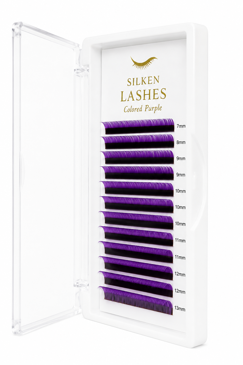 Rzęsy Fioletowe Silken Lashes MIX 7-13mm - kolorowe rzęsy do stylizacji