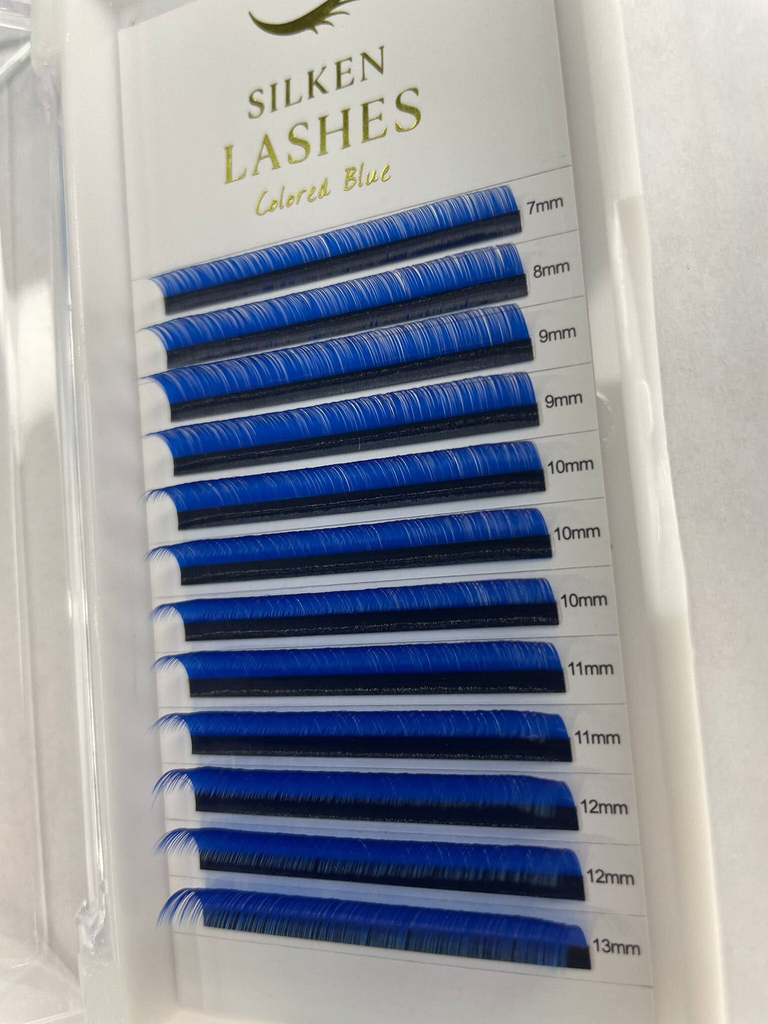 Rzęsy Niebieskie Silken Lashes MIX 7-13mm - kolorowe rzęsy do stylizacji