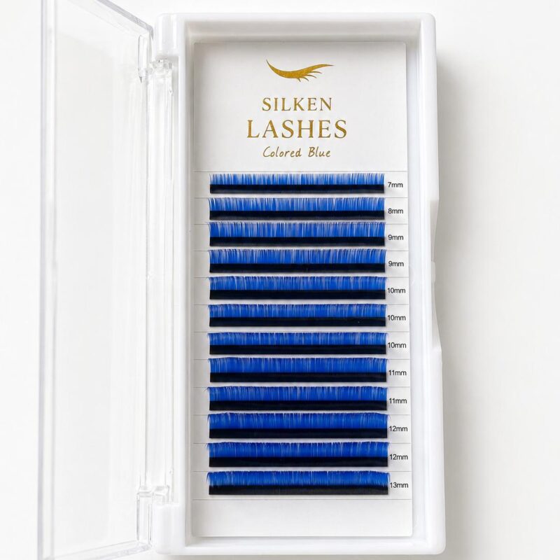 Rzęsy niebieskie MIX 7-13 mm Silken Lashes