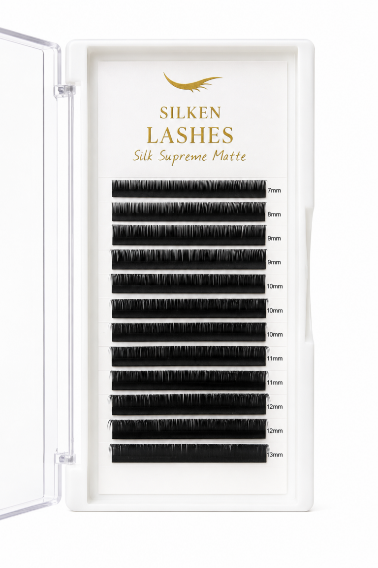 Rzęsy Silk Supreme Matte MIX Silken Lashes 7-13mm - czarne rzęsy o matowym wykończeniu