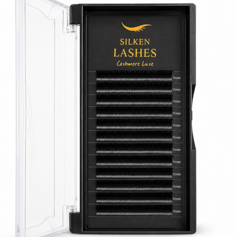 Rzęsy Cashmere Silken Lashes długości 7-13mm - lekkie rzęsy o luksusowym blasku