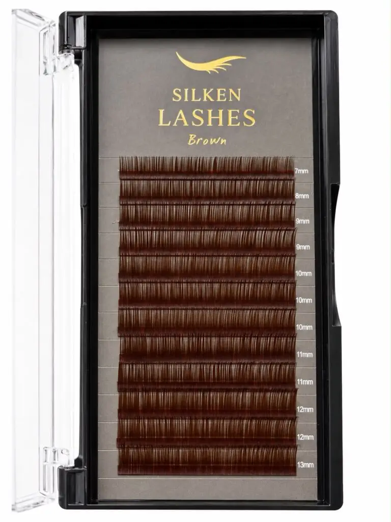 Rzęsy Dark Brown MIX 7–13 mm Silken Lashes – paletka Brown